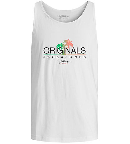 Jack & Jones Tanktop - JorCasey - Bright White m. Palmer