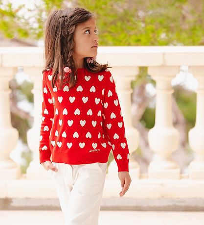 Bonton Bluse - Strik - Paula - Coeur Rouge