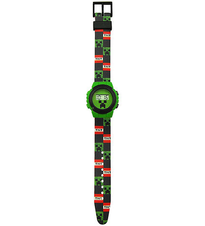 Minecraft Armbåndsur - Digital Ur - Grøn/Sort