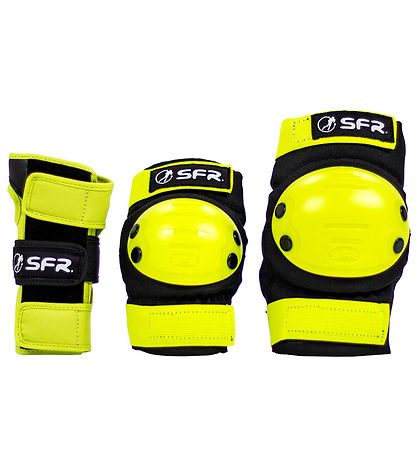 SFR Beskyttelsesst - Youth Ramp Triple Pad Set - Sort/Lime