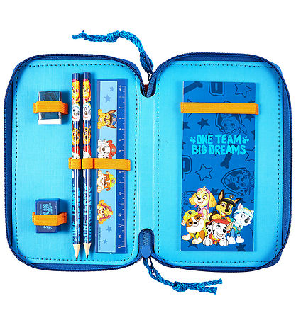 Paw Patrol Penalhus - Double Decker m. Indhold - Bl/Orange