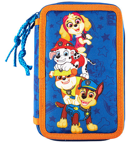 Paw Patrol Penalhus - Double Decker m. Indhold - Bl/Orange