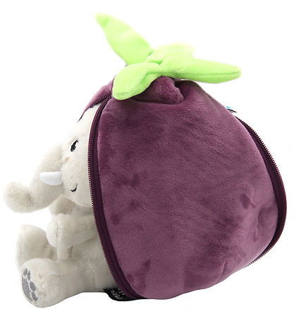 Flipetz Bamse - Velvet The Elephant Eggplant - 20 cm