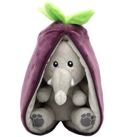 Flipetz Bamse - Velvet The Elephant Eggplant - 20 cm