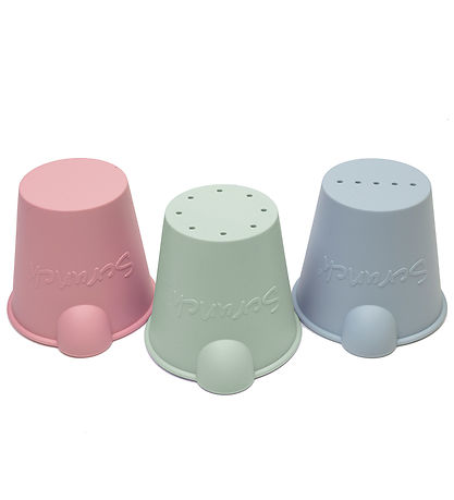 Scrunch Bath Buckets - 3-pak - Sage Green/Dusty Rose/Duck Egg Bl