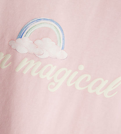 Name It T-shirt - NmfHejsa - Parfait Pink m. Regnbue