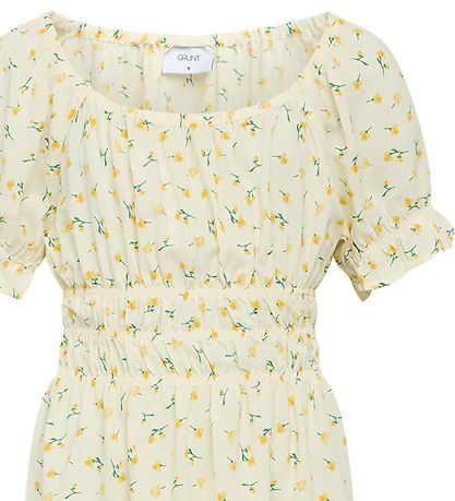 Grunt Kjole - Alis - Polyester/Viskose - Soft Yellow