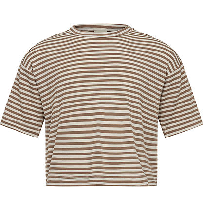 Sofie Schnoor T-shirt - Rib - Viskose - Feluca - Beige Striped