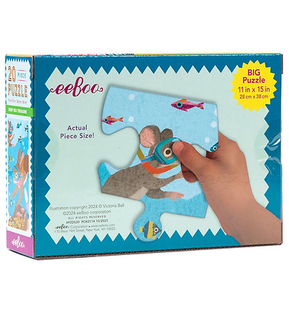 Eeboo Puslespil - 20 Brikker - 28x38 cm - Dybhavsskat