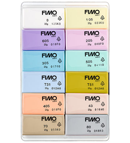 Staedtler FIMO Modellervoks - Soft - 12x25 g - Pastel