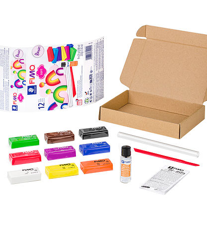Staedtler FIMO Modellervoks m. Værktøj - Soft - 12 Dele - 9x25 g