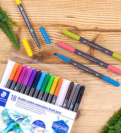 Staedtler Tuscher - 18 stk. - Double-ended Watercolour Brush Pen