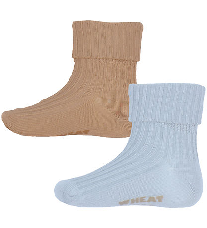 Wheat Strømper - 5-pak - Gaveæske - Evig - Blue