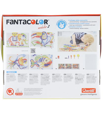 Quercetti Stiftmosaik - FantaColor Modular 2 - 300 Dele - 00851
