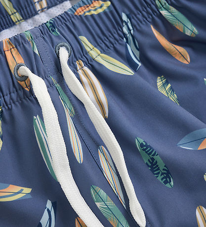 Color Kids Badeshorts - Vintage Indigo m. Surfbrætter