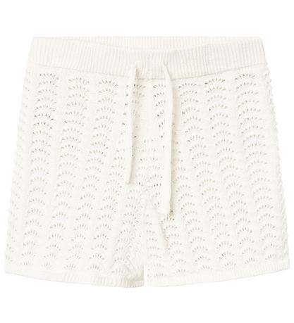 Lil' Atelier Shorts - Strik - NbfJohanna - Coconut Milk m. Hulm