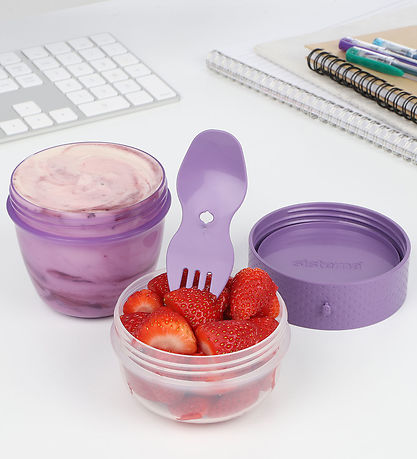 Sistema Madkasse m. Bestik - Snack Capsule - 515 ml - Lilla