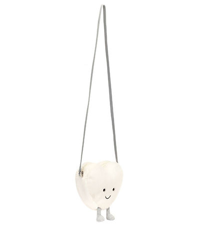 Jellycat Taske - 18x17 cm - Amuseables Cream Heart Bag