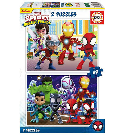 Educa Puslespil - 2x48 Brikker - Spidey & His Amazing Friends