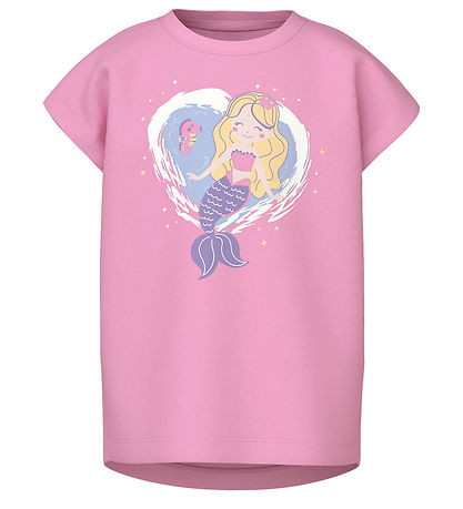Name It Sæt - Nederdel/T-Shirt - NmfVigea - Bonbon/Chambray Blue