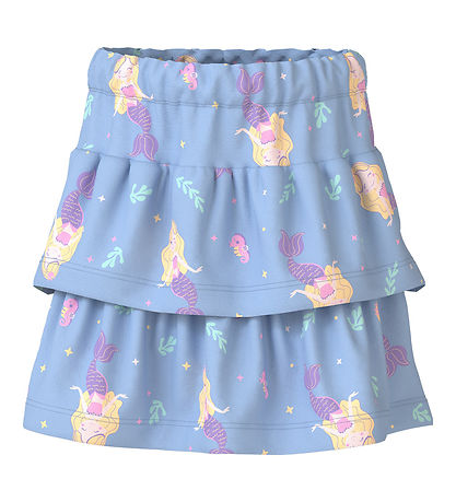 Name It Sæt - Nederdel/T-Shirt - NmfVigea - Bonbon/Chambray Blue