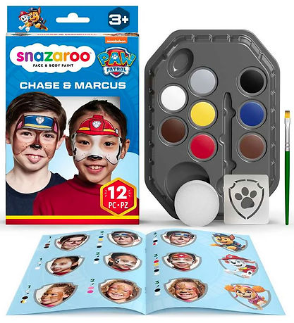 Snazaroo Ansigtsmaling - 8 Farver - Paw Patrol Chase & Marshall