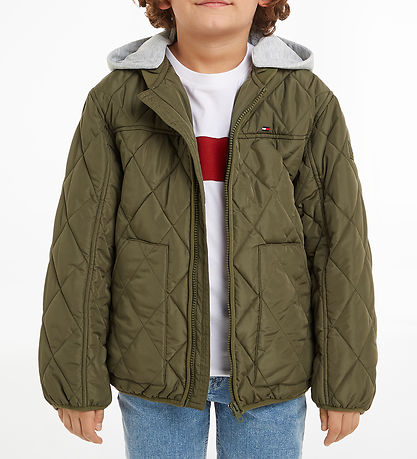 Tommy Hilfiger Dynejakke - Utility Olive