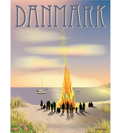 Vissevasse Plakat - 50x70 cm - Danmark - Sankt Hans