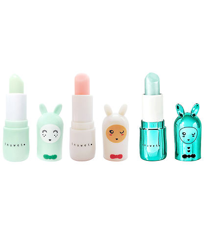 Inuwet Læbepomader - 3-pak - Seashell - Cotton Candy/Apple/Cupca