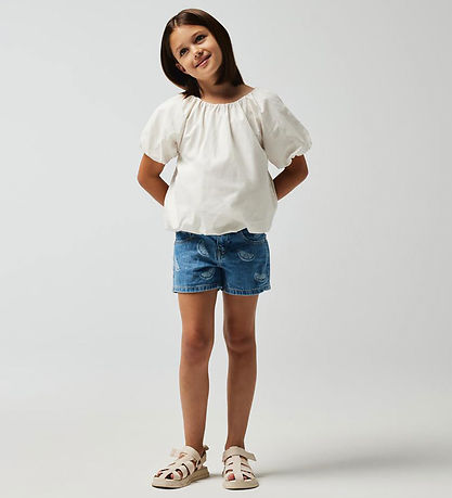 Name It Shorts - NkfRose - Denim Blue/CITRUS
