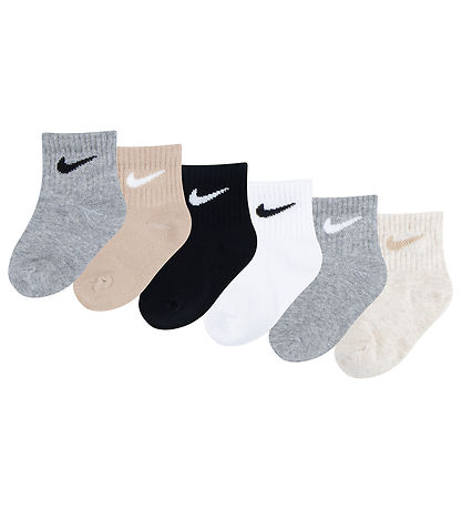 Nike Strømper - 6-pak - Grå/Sort/Hvid/Sand