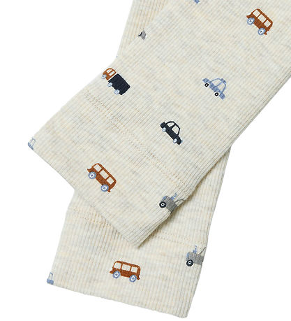 Name It Leggings - Rib - NmmDabu - Peyote Melange m. Køretøjer