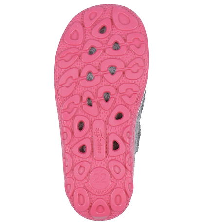 Superfit Hjemmesko - Uld - Happy - Grå/Pink