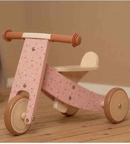 Little Dutch Løbecykel - Træ - Pink Flower