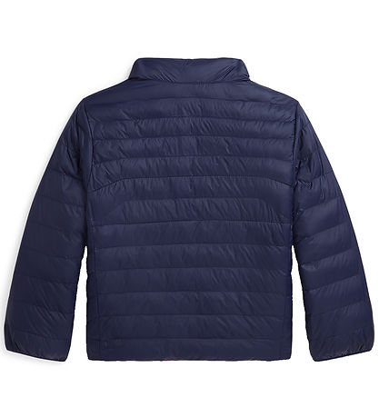 Polo Ralph Lauren Dynejakke - Vendbar - Navy/Rød
