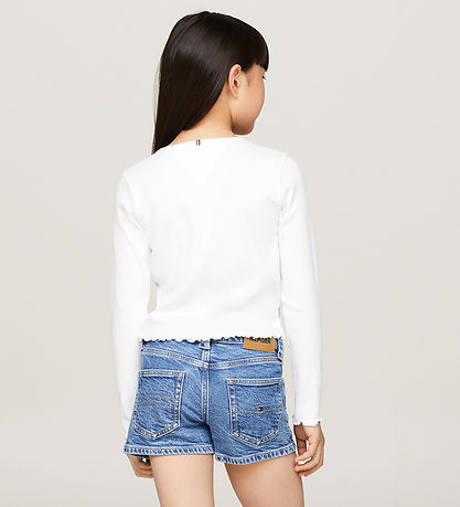 Tommy Hilfiger Bluse - Rib - Essential - Hvid