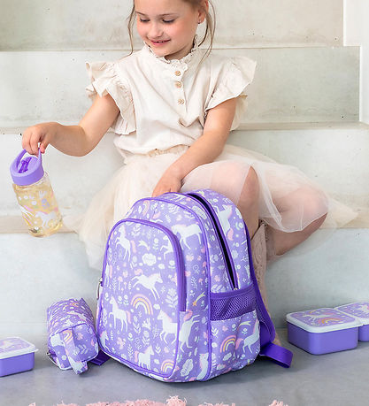 A Little Lovely Company Børnehavetaske m. Termolomme - Unicorn D