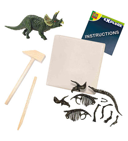 SES Creative Udhug - Explore - Triceratops og Skelet