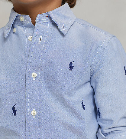 Polo Ralph Lauren Skjorte - Blå/Navy m. Logoer