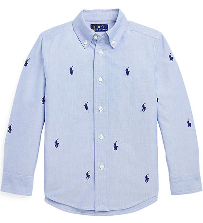 Polo Ralph Lauren Skjorte - Blå/Navy m. Logoer