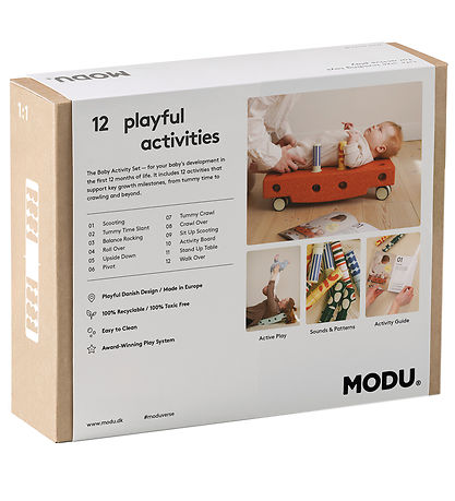 MODU Baby Motoriksæt - 10 Dele - Deep Blue/Sky Blue