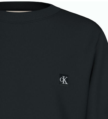 Calvin Klein Sweatshirt - Mono Mini Badge - Ck Black