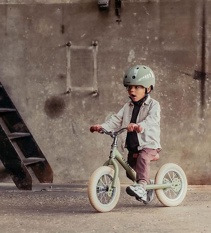 TryBike Løbecykel - Steel - Vintage Edition - Støvet Grøn