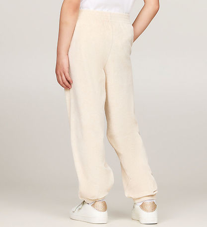 Tommy Hilfiger Velourbukser - Script - Heathered Oat