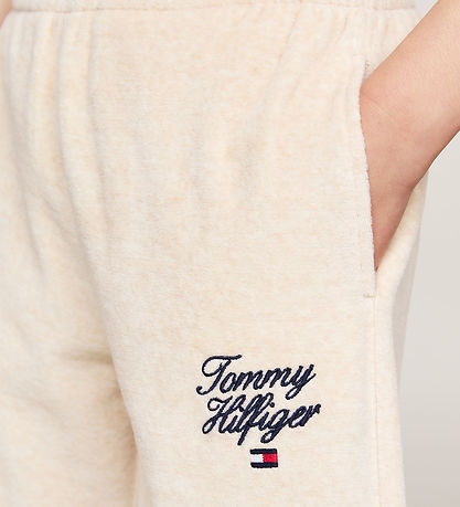 Tommy Hilfiger Velourbukser - Script - Heathered Oat
