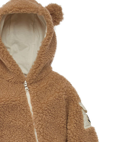 Moncler Køredragt - Teddyfleece - Brun m. Ører