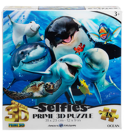 Prime 3D Puzzle Puslespil - 3D - 48 Brikker - Ocean Selfie