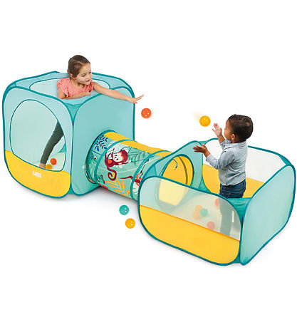 Ludi Pop-Up Legetelt m. Tunnel Og Bolde - Multi
