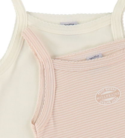 Petit Bateau Undertrøje - 2-pak - Hvid/Rosa