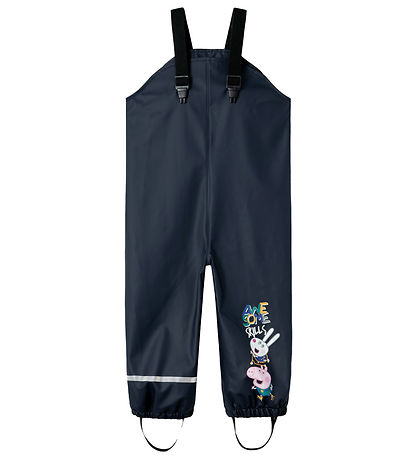 Name It regntøj m. Seler - PU - NmmJetsu PeppaPig - Dark Sapphir